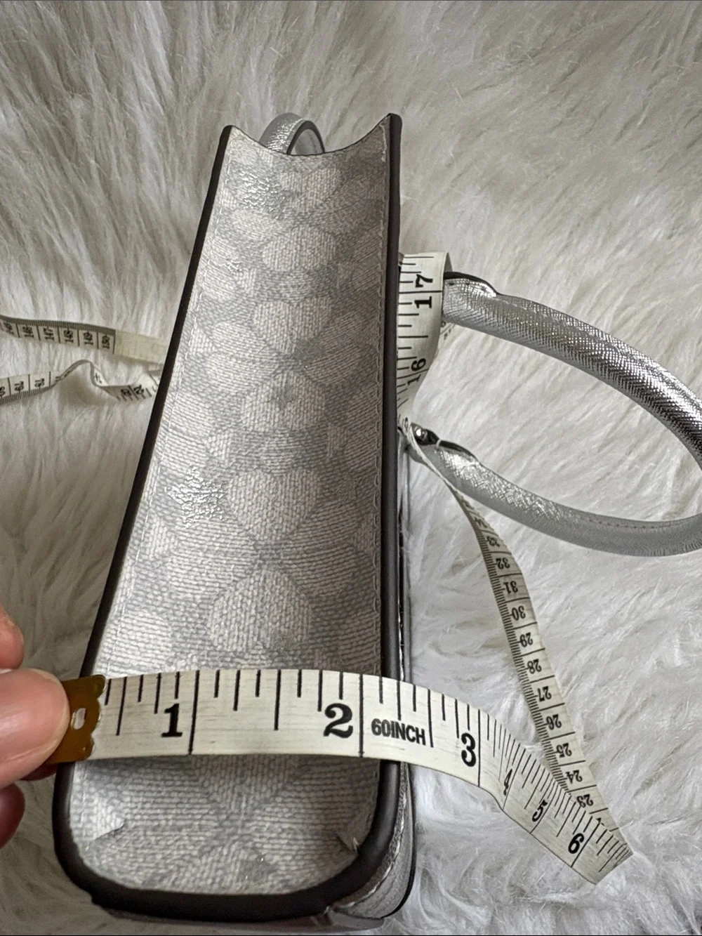 Kate Spade Silver Floral Mini Tote